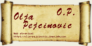 Olja Pejčinović vizit kartica